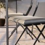 Black Aluminium Space-Saving Balcony Bistro Set with Folding Chairs & Planter Box