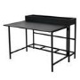 Black Aluminium Space-Saving Balcony Bistro Set with Folding Chairs & Planter Box