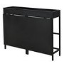 Black Aluminium Space-Saving Balcony Bistro Set with Folding Chairs & Planter Box
