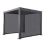 3 x 3m Heavy Duty Aluminium Charcoal Louvred Pergola & 2 Textilene Side Panels