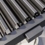 3 x 3m Heavy Duty Aluminium Charcoal Louvred Pergola & 2 Textilene Side Panels