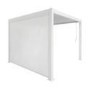 3 x 3m Heavy Duty Aluminium White Louvred Pergola & 2 Textilene Side Panels
