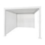 3 x 3m Heavy Duty Aluminium White Louvred Pergola & 2 Textilene Side Panels