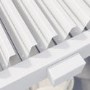 3 x 3m Heavy Duty White Aluminium Pergola with Louvred Shutter Roof with Two Textilene Side Panels