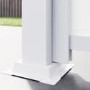 3 x 3m Heavy Duty White Aluminium Pergola with Louvred Shutter Roof with Two Textilene Side Panels
