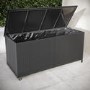 Medium Charcoal Rattan Garden Storage Box - 132.5 x 54.5cm