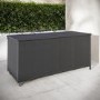Medium Charcoal Rattan Garden Storage Box - 132.5 x 54.5cm