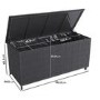 Medium Charcoal Rattan Garden Storage Box - 132.5 x 54.5cm