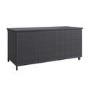 Medium Charcoal Rattan Garden Storage Box - 132.5 x 54.5cm