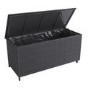Medium Charcoal Rattan Garden Storage Box - 132.5 x 54.5cm