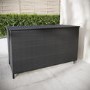 Large Charcoal Rattan Garden Storage Box - 159 x 75cm