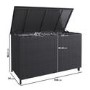 Large Charcoal Rattan Garden Storage Box - 159 x 75cm