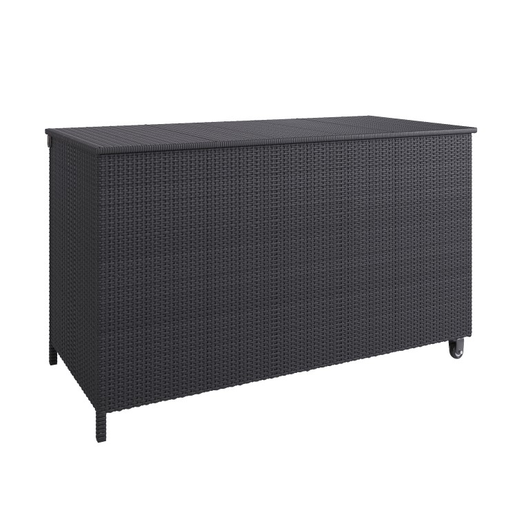 Large Charcoal Rattan Garden Storage Box - 159 x 75cm