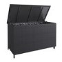 Large Charcoal Rattan Garden Storage Box - 159 x 75cm