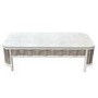 5 Seater Beige Aluminium and Rattan Sofa Set with Matching Coffee Table