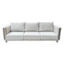 5 Seater Beige Aluminium and Rattan Sofa Set with Matching Coffee Table
