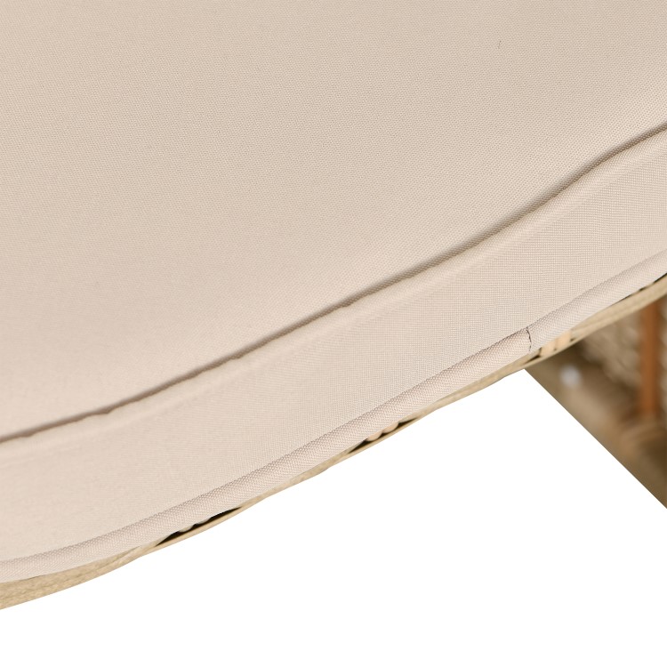 4 Seater Beige Rattan Cube Garden Dining Set with Matching Parasol