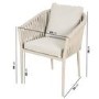 4 Seater Beige Rope Round Garden Dining Set