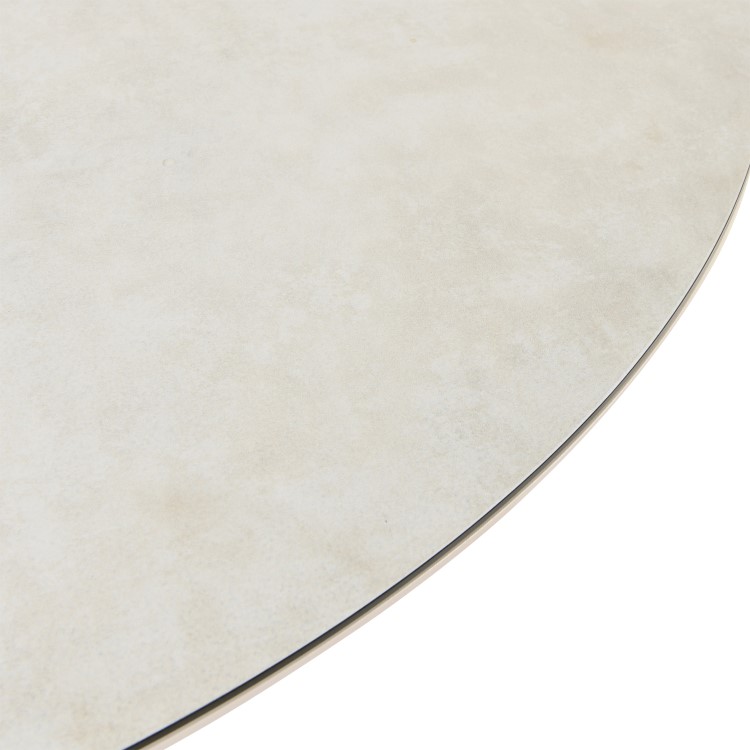 4 Seater Beige Rope Round Garden Dining Set