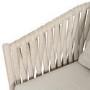 4 Seater Beige Rope Round Garden Dining Set