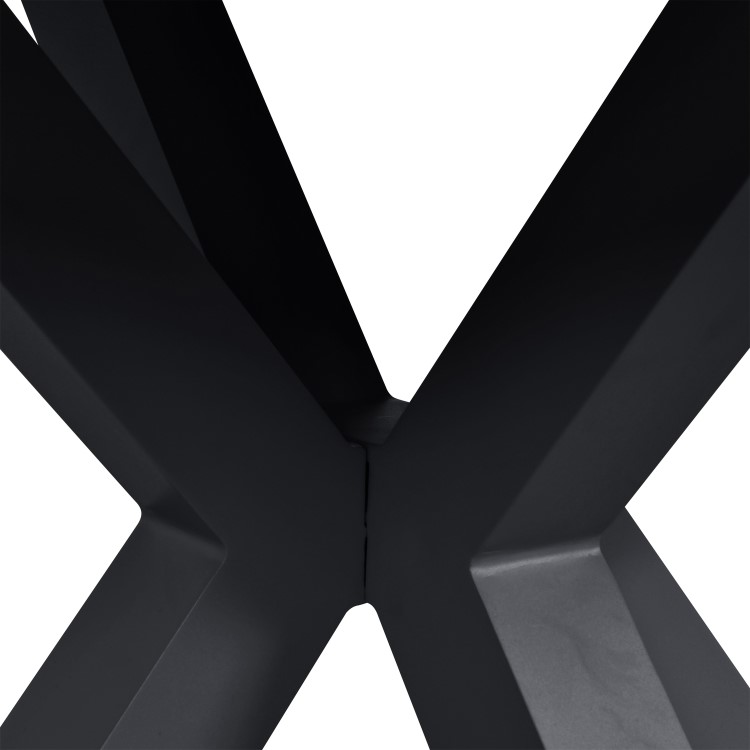 4 Seater Black Rope Round Garden Dining Set