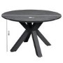 4 Seater Black Rope Round Garden Dining Set