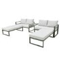 4 Seater Green Modular Stackable Garden Sofa with Waterproof Cover