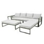 4 Seater Green Modular Stackable Garden Sofa with Waterproof Cover