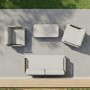 4 Seater Beige Rope Detail Sofa and Armchair Set with Coffee Table