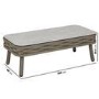 4 Seater Beige Rope Detail Sofa and Armchair Set with Coffee Table