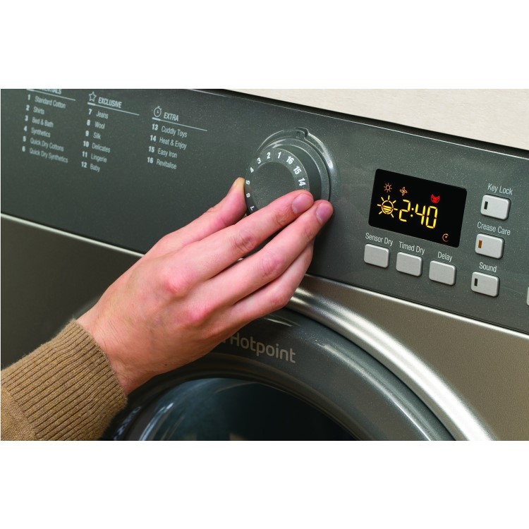 Hotpoint FTVFG65BGG 6kg Freestanding Vented Tumble Dryer - Graphite