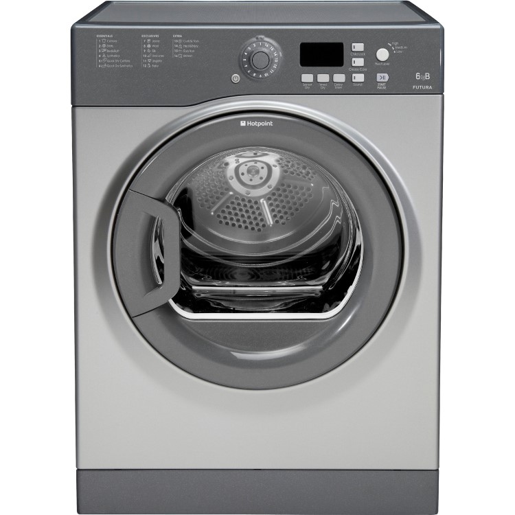 Hotpoint FTVFG65BGG 6kg Freestanding Vented Tumble Dryer - Graphite