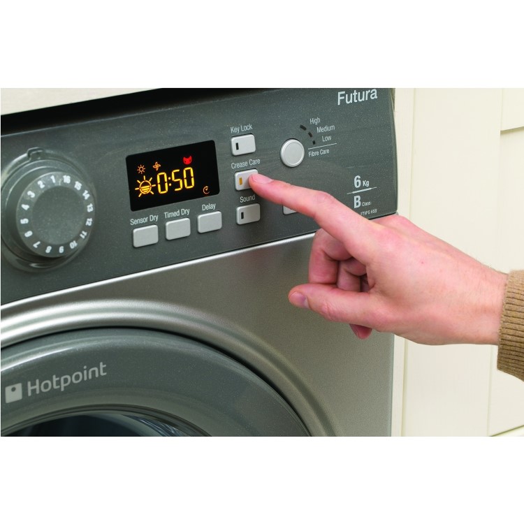 Hotpoint FTVFG65BGG 6kg Freestanding Vented Tumble Dryer - Graphite