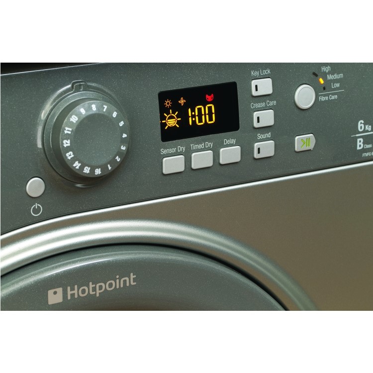 Hotpoint FTVFG65BGG 6kg Freestanding Vented Tumble Dryer - Graphite