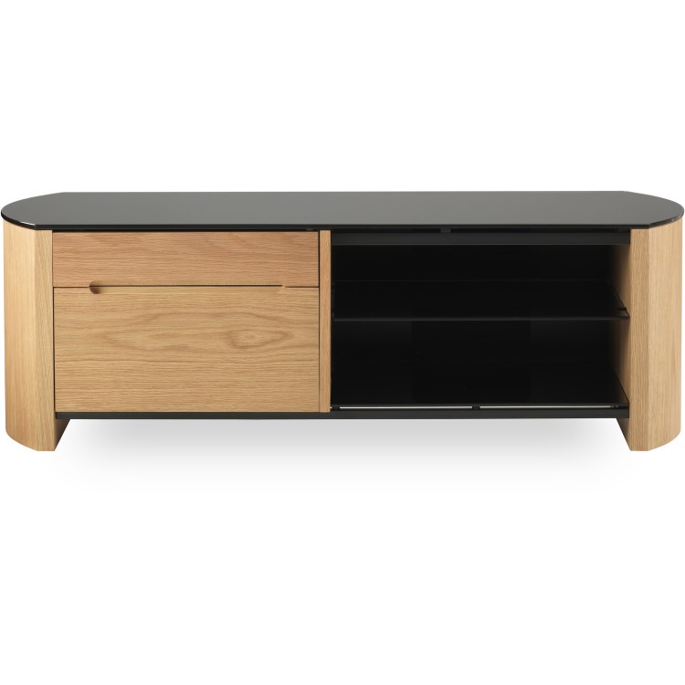 Alphason FW1100CB-LO Finewoods TV Stand for up to 50" TVs - Light Oak