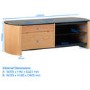 Alphason FW1100CB-LO Finewoods TV Stand for up to 50" TVs - Light Oak