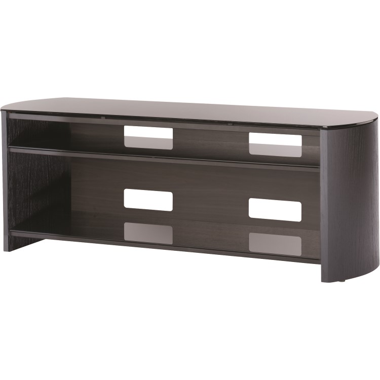 Ex Display - Alphason FW1350-BV/B Finewoods TV Stand for up to 60" TVs - Black/Oak
