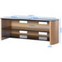 Alphason FW1350-W/B Finewoods TV Stand for up to 60" TVs - Walnut
