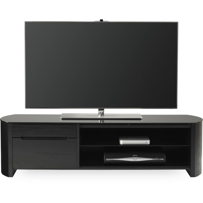 Alphason FW1350CB-BLK Finewoods Cabinet TV Stand for up to 60" TVs - Black/Oak
