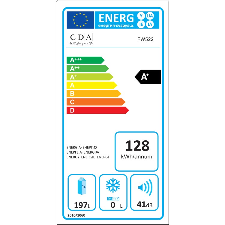 CDA 197 Litre In-Column Integrated  Fridge 