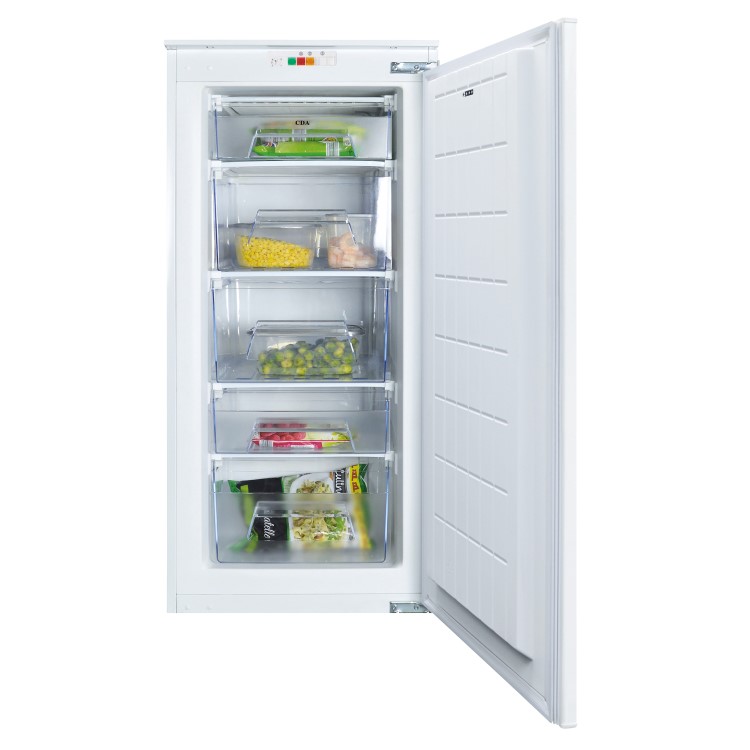 Refurbished CDA FW582/2 Integrated 130 Litre Upright In-Column Freezer White