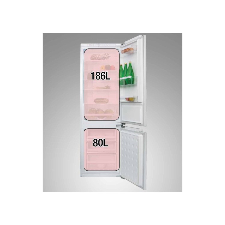 CDA 241 Litre Integrated Fridge Freezer 70/30 Split 178cm Tall Frost Free 56cm Wide - White