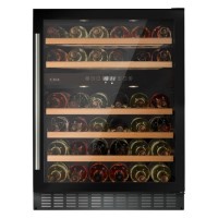 CDA 60cm Freestanding Under Counter Wine Cooler - Black Glass