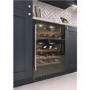 CDA 60cm Freestanding Under Counter Wine Cooler - Black Glass