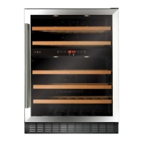 Refurbished CDA FWC604SS 46 Bottle Freestanding Under Counter Wine Cooler Dual Zone 60cm Wide 82cm Tall - Stainless Steel