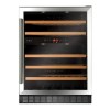 CDA 46 Bottle Cpactity Dual Zone Freestanding Under Counter Wine Cooler - Stainless Steel