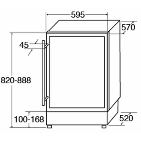 Refurbished CDA FWC604SS 46 Bottle Freestanding Under Counter Wine Cooler Dual Zone 60cm Wide 82cm Tall - Stainless Steel