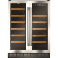 CDA FWC623SS 60cm Wide Freestanding Under Counter Double Door Wine Cooler Stainless Steel