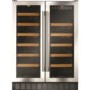 CDA FWC623SS 60cm Wide Freestanding Under Counter Double Door Wine Cooler Stainless Steel