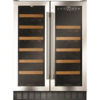 CDA FWC623SS 60cm Wide Freestanding Under Counter Double Door Wine Cooler Stainless Steel